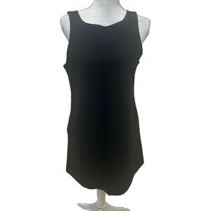 Simons Black above the knee sleeveless dress parachute stretch fabric sz x large